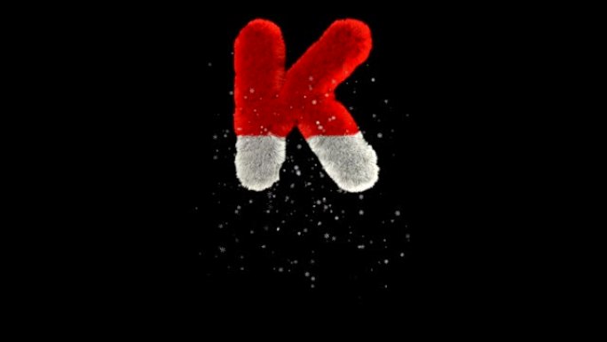 动画多毛圣诞老人字体K