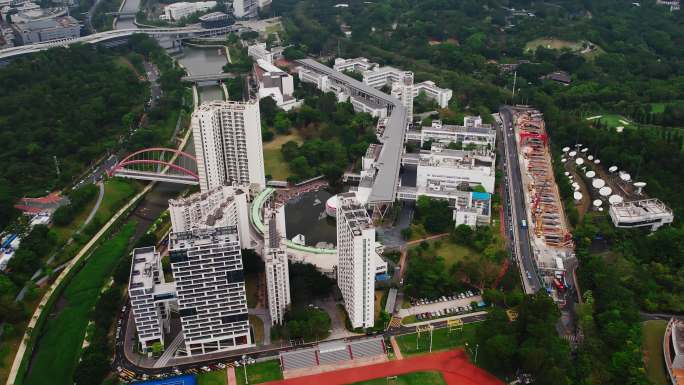 深圳南山区大学城北京大学校区航拍