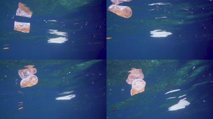 海洋垃圾补丁中的环保环保塑料污染