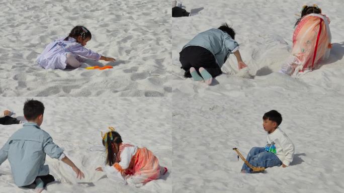 儿童玩沙子 玩沙子 沙子儿童乐园