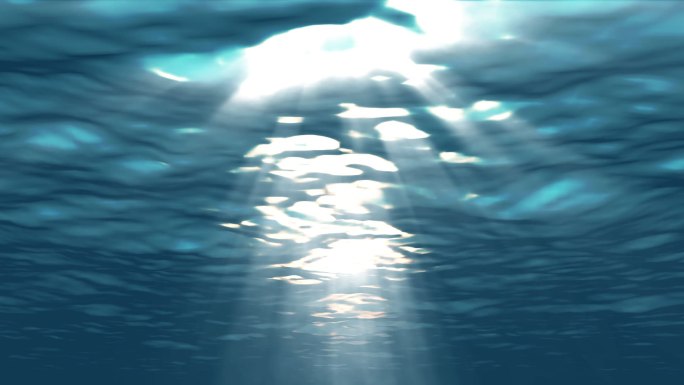 海底光线光线穿过海水水底