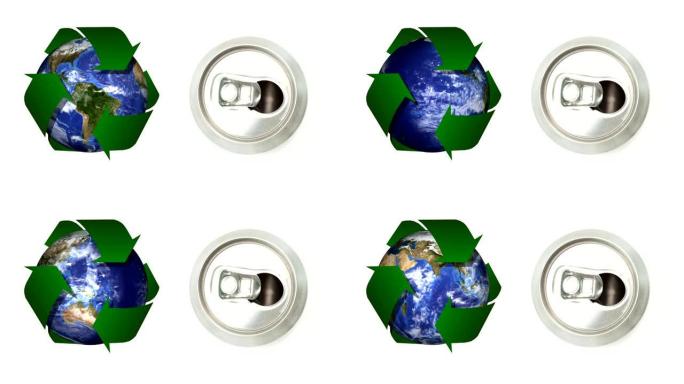 带锡罐的回收标志