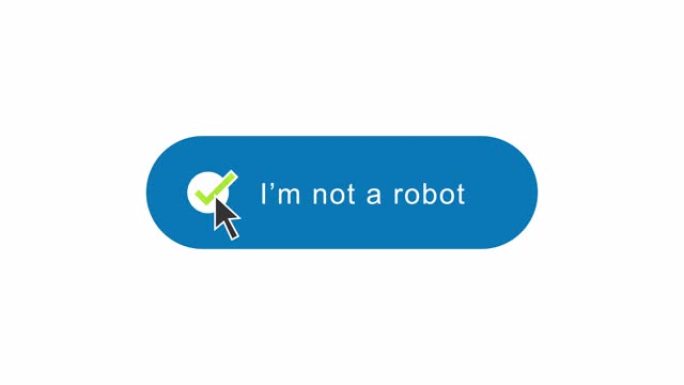 鼠标光标点击 “我不是机器人” 4k运动视频