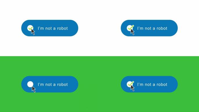 鼠标光标点击 “我不是机器人” 4k运动视频