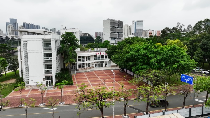 深圳南山区大学城北京大学校区航拍