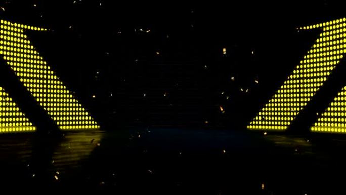 舞台发光二极管灯光舞蹈-4k质量-无缝循环股票视频
