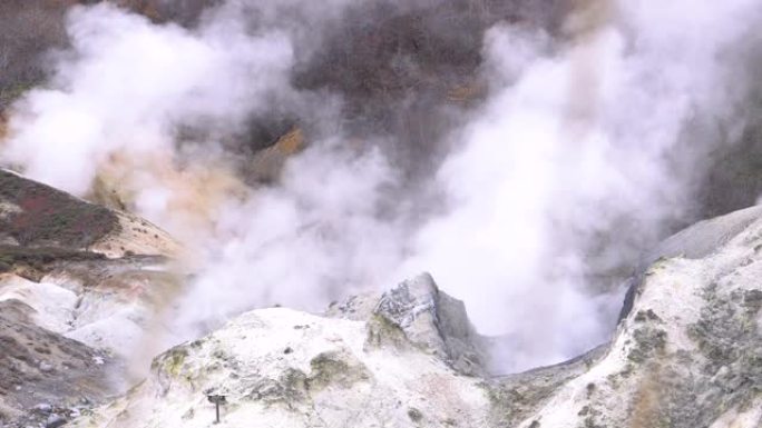 (4k分辨率) 地狱谷登别北海道温泉