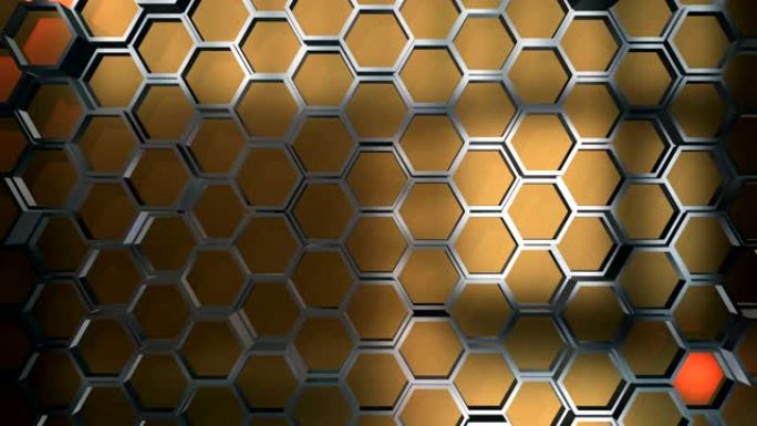 4k金和铬抽象可循环六边形