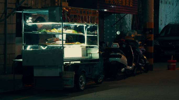 淄博夜市商业街小吃摊