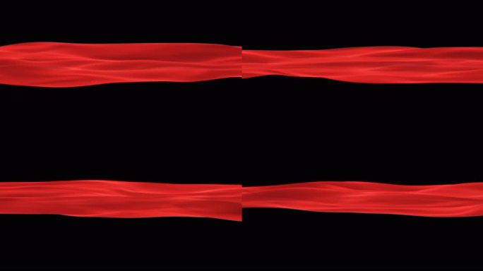 6K红色布匹绸缎流动飘舞无缝循环