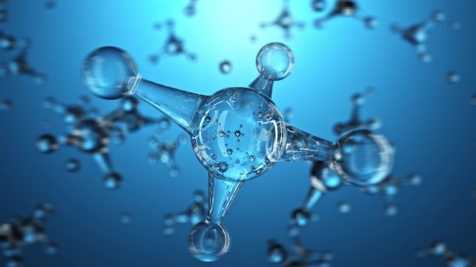微观水分子三维动画 医美视频广告素材