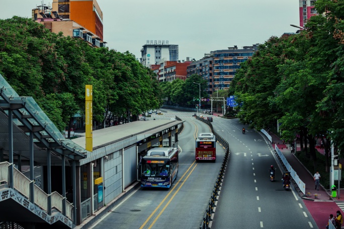 brt公交车站延时