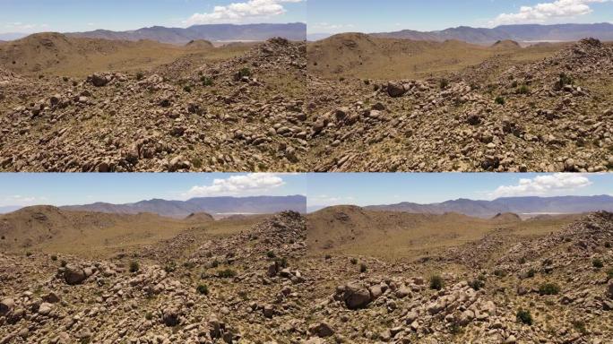 在加利福尼亚沙漠中拍摄有趣的岩层