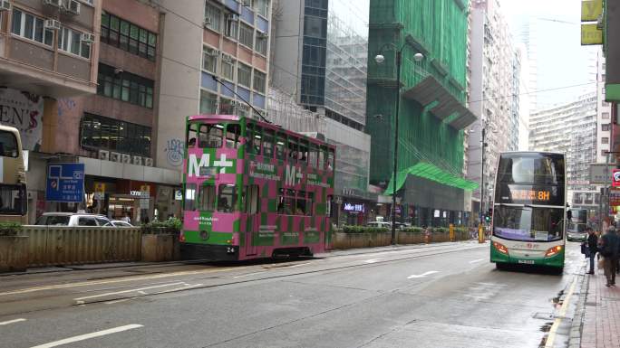 相机拍香港街头高清素材镜头