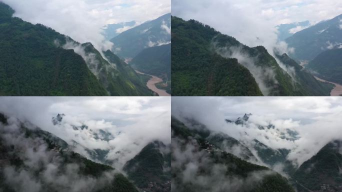云雾缭绕的怒江大峡谷