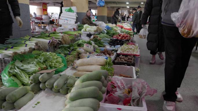 地摊蔬菜市场