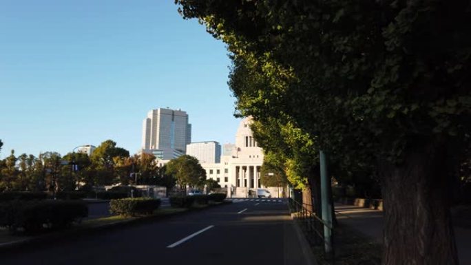 日本议会大厦周边秋季色彩
