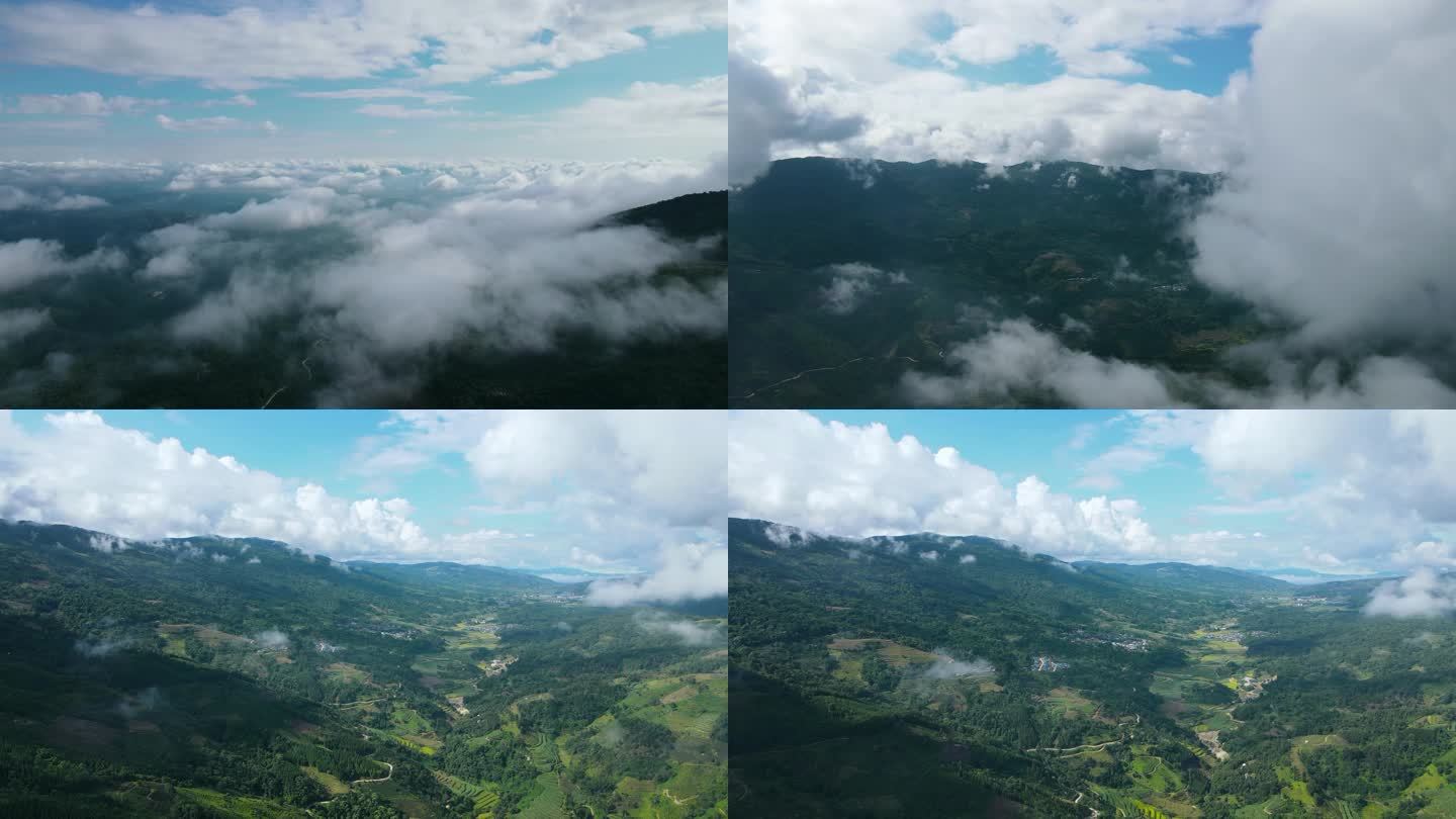 4K航拍乡村风景大自然热带雨林