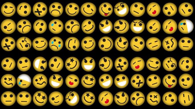 表情网格循环背景