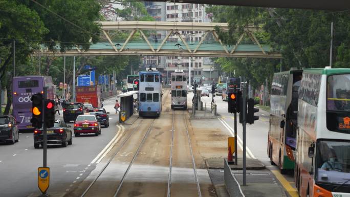 相机拍香港街头高清素材镜头