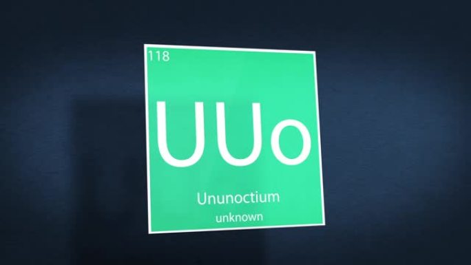 元素周期表电影动画系列-元素Ununoctium徘徊在太空中