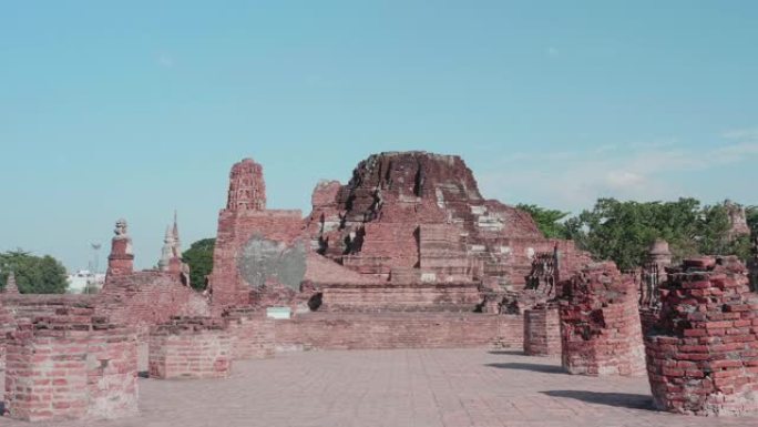 泰国大城府的Wat Mahathat寺庙遗址; 转变运动