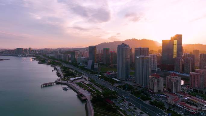 航拍西海岸新区唐岛湾