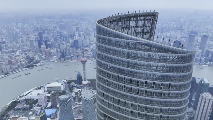 【4K60帧】上海中心大厦塔顶航拍