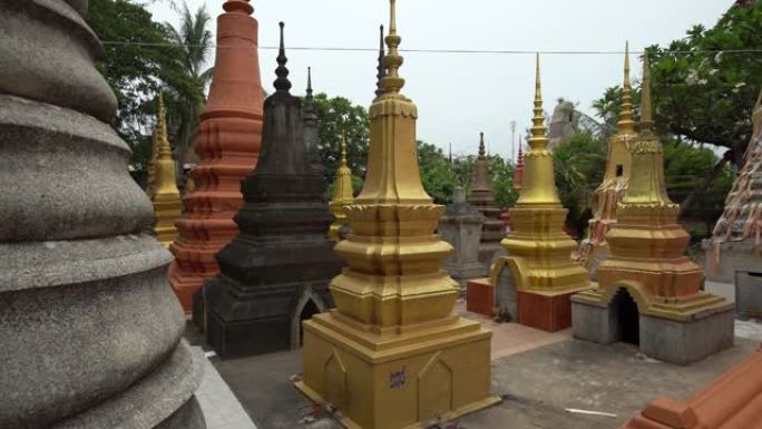 暹粒市的4k寺庙花园Wat Bo塔。修道院中的佛塔