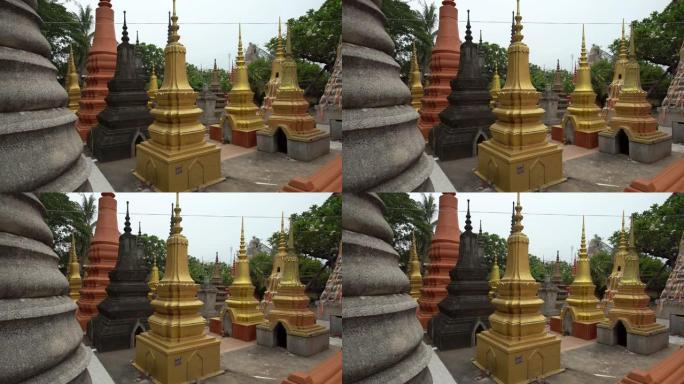 暹粒市的4k寺庙花园Wat Bo塔。修道院中的佛塔