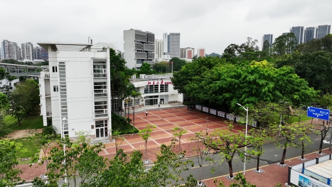 深圳南山区大学城北京大学校区航拍