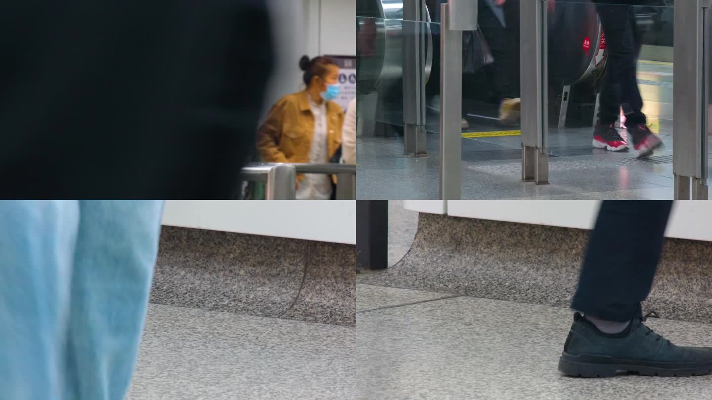 杭州城市地铁乘客行人人流视频素材