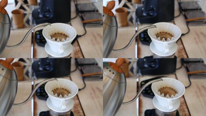 用热气过滤滴水式酿造咖啡