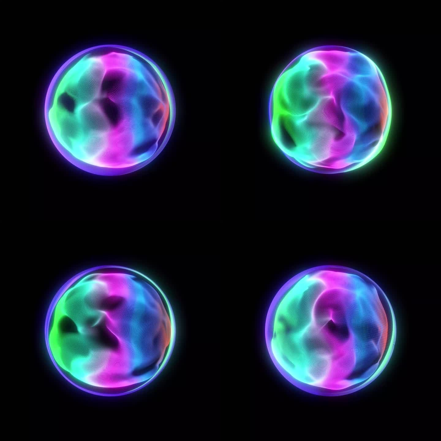 循环彩色粒子球【alpha】