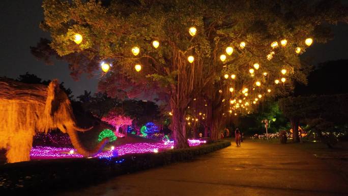 深圳锦绣中华不夜城夜景航拍