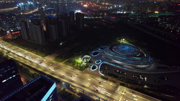 杭州亚运会电竞馆 夜景