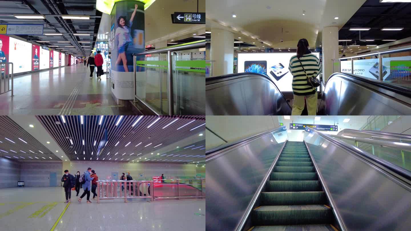 上海城市地铁人流视频素材44