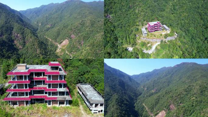 广东深山废弃四层建筑 烂尾楼