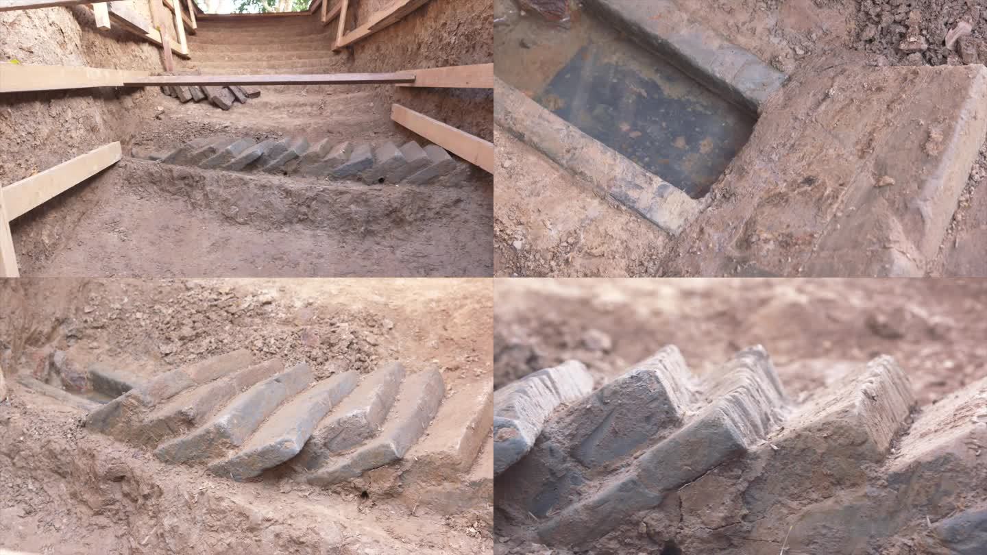 考古探秘 古代墓葬 排水口排水渠B004
