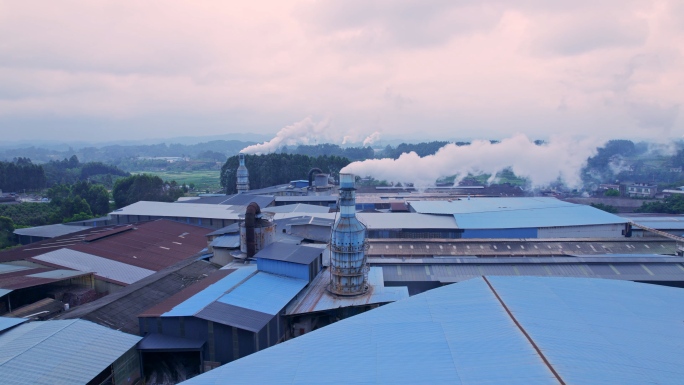 工厂排污烟道