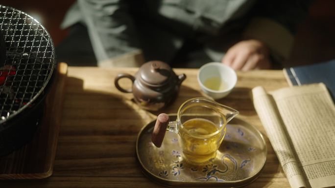 【4k】炭火煮水泡茶