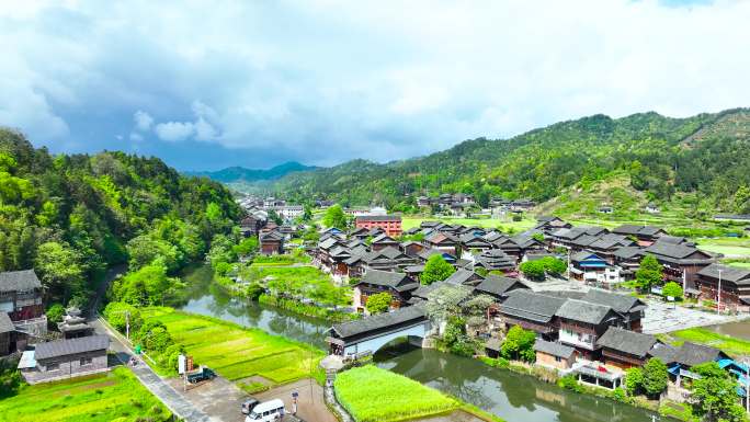 航拍乡村村落