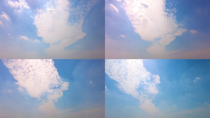 城市蓝天白云风景延时摄影视频素材444