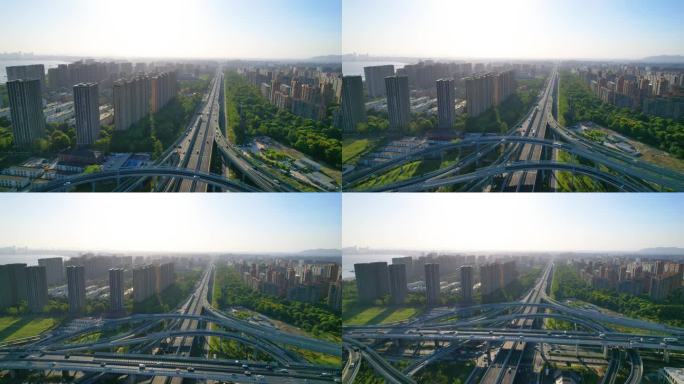 城市立交桥汽车车辆车流视频素材4