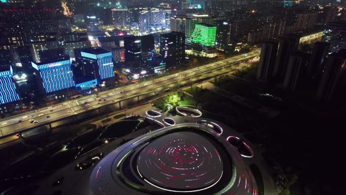 杭州亚运会电竞馆 夜景