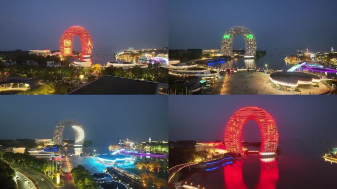 浙江湖州月亮酒店航拍