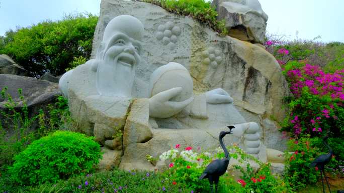 寿星神像 山体雕塑