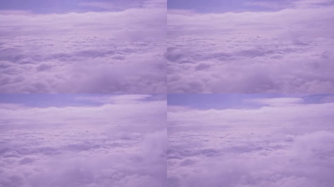 4k高清飞机航班俯摄云端·平行雾(1)