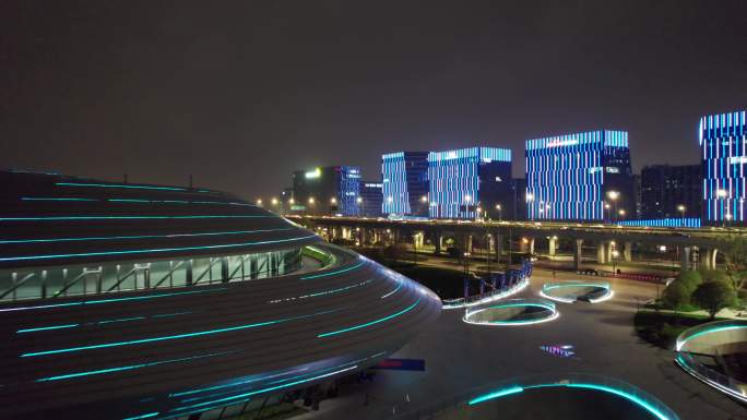 杭州亚运会电竞馆 夜景