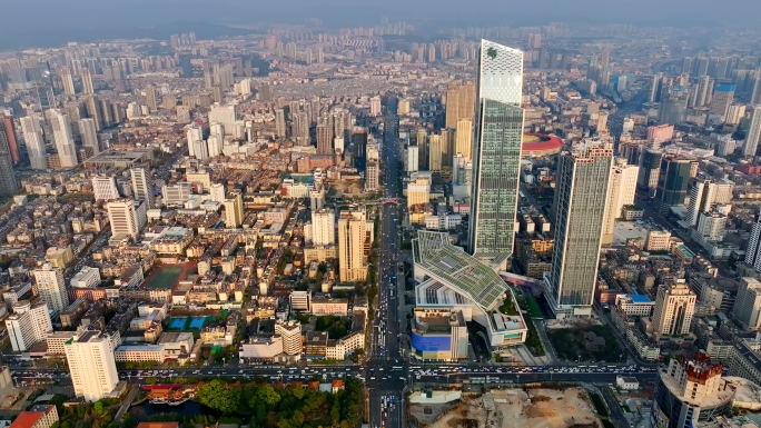 昆明地标标志航拍夜景滇池翠湖城市云南昆明